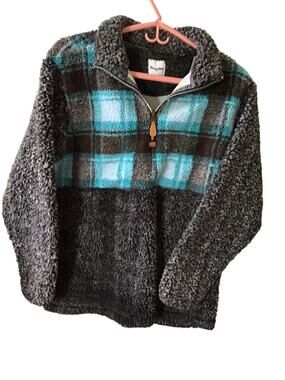 Prissy Jane Fuzzy Jacket 3/4 Zip Size  L